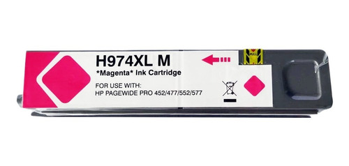 Cartucho Tinta Compativel P/ Uso Hp Pro 452 477 974x Magenta