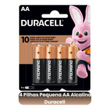 4 Pilhas Alcalinas Pequenas Aa Duracell Original