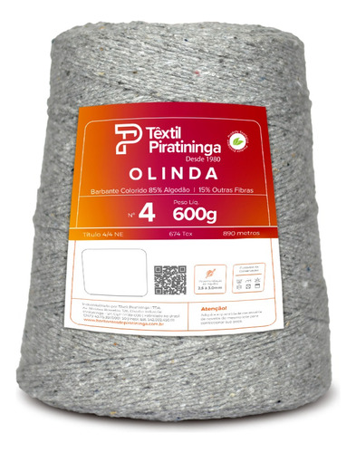 Barbante Olinda 600g Fio 4 Colorido Cru Crochê Tapete Tricô