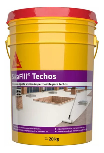 Sikafill Techos Membrana En Pasta 20kg Blanco - Migliore