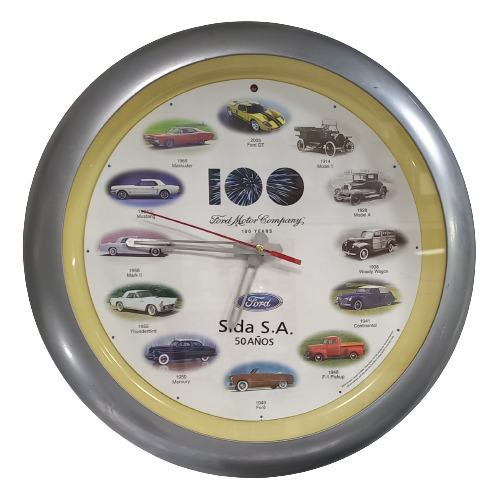 Reloj De Pared 2003 Aniversario Ford 100 Años