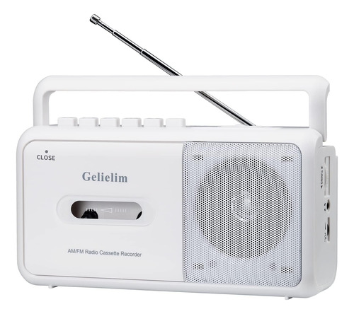 Gelielim Cassette Player Boombox, Radio Estéreo Portátil, Ca