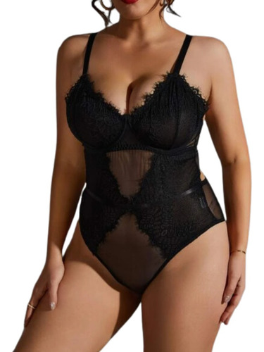 Lenceria Body Sexy Encaje Para Mujer Talla Grande 