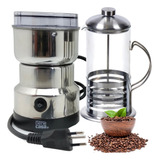 Kit Moedor Triturador De Café E Grãos + Cafeteira 350ml 220v