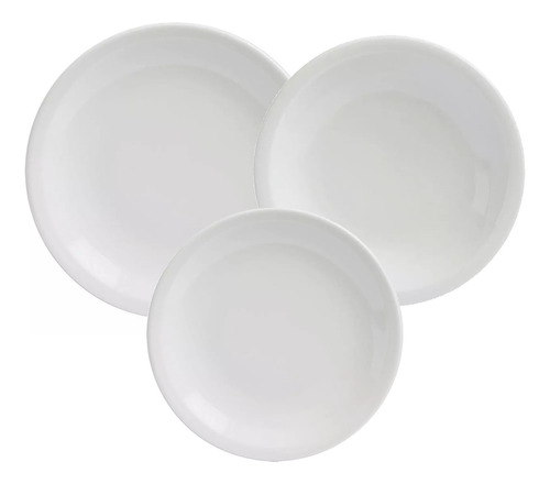 Set X18 Piezas Vajilla De Porcelana Platos Para 6 Personas 