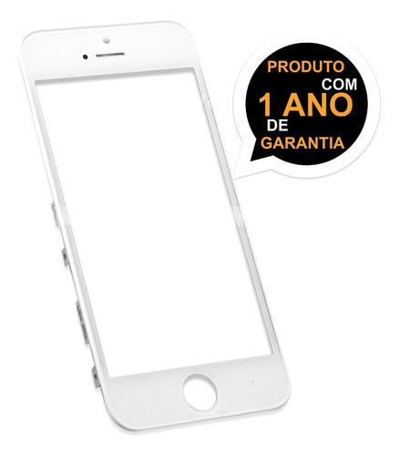 Tela Vidro Para iPhone 5s E 5se + Aro Frontal + Envio Full