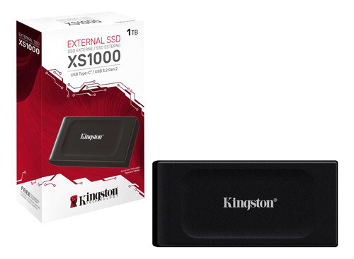 Ssd Externo Portátil 1tb 1000gb Kingston Xs1000 - Sxs1000/1000g Velocidade De Leitura Até 1050mb/s Escrita Até 1000mb/s Interface Usb-c Para Usb-a