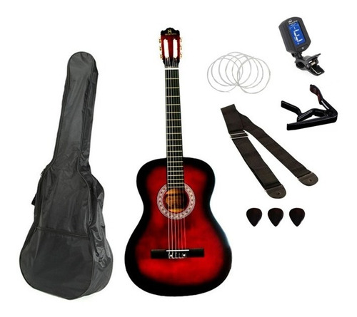 Kit Guitarra Clásica 39 Redburst Alaguez