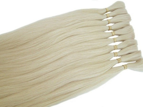 Cabelo Loiro Liso Natural 55cm Humano Brasileiro 100grs