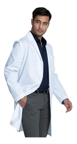 Delantal Blanco Clínico Laboratorio Uniforme Hombre Ck412