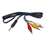 20 Cables Adaptador Rca Macho Por Estereo Auxiliar Macho 3x1