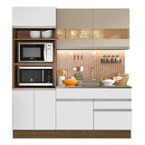 Cozinha Compacta Madesa Helen 6 Portas (sem Tampo E Pia) Cor Rustic/branco/crema
