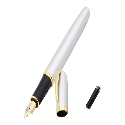 High Monaco Pluma Fuente SilverLux 0.5mm Punta Fina Acero Tinta Negra | Meses sin interés
