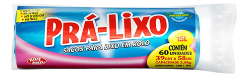 Rolo Saco 3kg 15l Super Resistente Pra Lixo Bombril