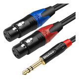 Cable De Audio Estereo Trs 1/4  A Doble Xlr Hembra | 1 M