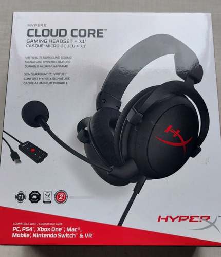 Auriculares Headset Gamer Hyperx Cloud Core S 7.1 Pc Ps4 Usb