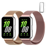 2correas De Acero Milanés+funda Para Samsung Galaxy Fit 3