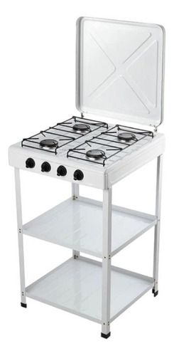 Cocina Encimeras A Gas 4 Quemadores Gl-004 Blanco