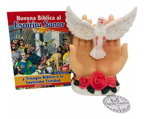 Espíritu Santo En Porcelana Italiana 13cm + Novena Bíblica