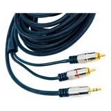 Cabo Auxiliar P2 Estereo X 2rca Blindado Profissional 5m