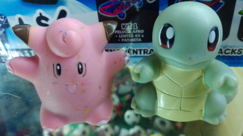 Pokémon Figura Squirtle Y Clefairy Nintendo Vintage 1999 4cm