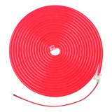 Tira Manguera Luces Neon Led Flexible Color Rojo Fijo 5mts 