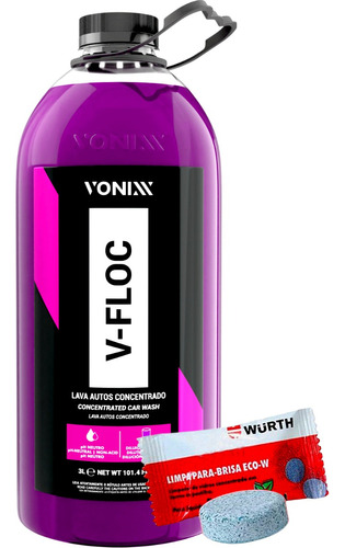 Shampoo Automotivo Lava Auto V-floc Concentrado 3l Vonixx