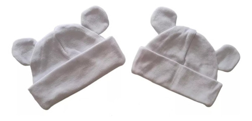 Gorros Para Bebés Prematuros Uci Con Orejas * Set X 2 Unidad