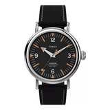 Reloj De Pulsera Timex Expedition Tw2v44000, Mineral, Para Hombre, Con Correa De Cuero Color Negro, Bisel Color Plata Y Hebilla Simple