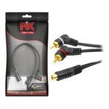 Kit 10 Cabos Adaptador Y 2rca Macho +1femea Rca 90 Graus