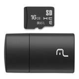 Pen Drive 2em1 Leitor Usb +cartão De Memória 16gb Multilaser