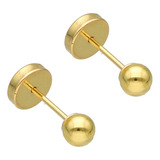 Aro Abridor Lili Oro 18k Bolita 3.5mm Li-103 Envió Gratis