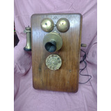 Antique, Gran Teléfono Antiguo De Pared, Funcionando!!