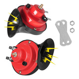 Par Claxon Doble Tono Súper Caracol Universal 12v Auto Moto