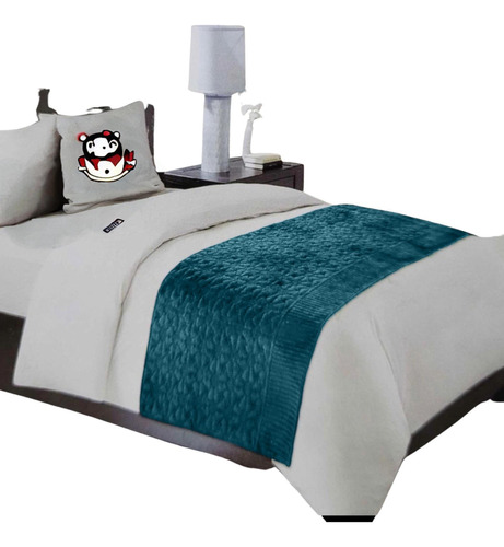 Piecera De Cama Tela Plush Y Genero Reversible  |1545