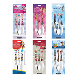 Kit De Talheres Inox Personalizados Infantil Criança Disney