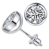 Aretes De Diamante Mujer Hombre 0.8ct-2ct Moissanite