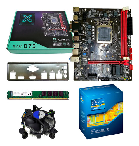 Kit Processador I7 3770 + Placa Mãe 1155 M2 Nvme + 8gb Ddr3