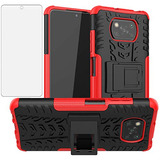 Funda Para Xiaomi Poco X3/ Pocox3 Nfc + Vidrio - Rojo 