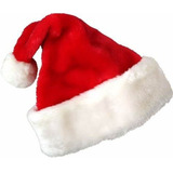 Gorro Natalino Papai Mamãe Noel Veludo Com Pelúcia 40cm Verm