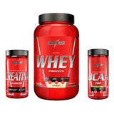 Combo Integralmedica Whey 900g + Creatina 120 Caps + Bcaa