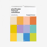 Calendario Pared Perpetuo Almanaque 40x30cm Colorblock Happimess
