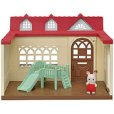 Juego De Casa De Muñecas Calico Critters Sweet Raspberry Hom