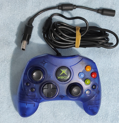 Controle Original Xbox Clássico Azul Halo