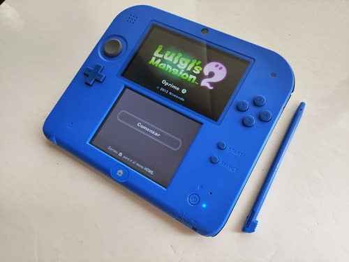 Consola Nintendo 2ds Original Azul Negro + Cargador + Juegos