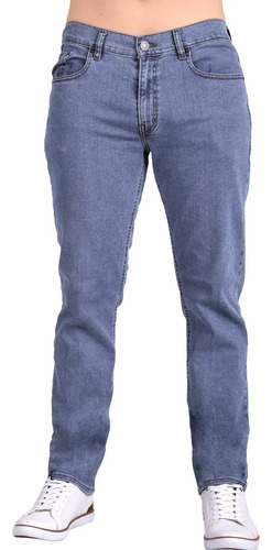Jeans Basico Hombre Oggi Iron Azul 59104045 Mezclilla Stretc | Envío gratis