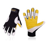 Guantes De Trabajo De Piel De Venado Talla M Blanco Amarillo