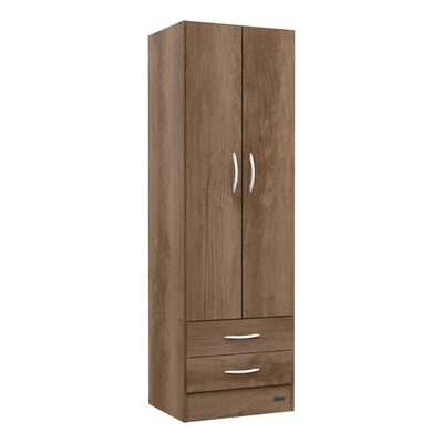 Placard Ropero Armario Pack Mosconi 2 Puertas 2 Cajones Mueble Dormitorio Color Grei | Mismo precio en cuotas