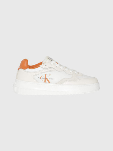 Tenis Blanco Calvin Klein De Mujer Detalle Logo Lateral