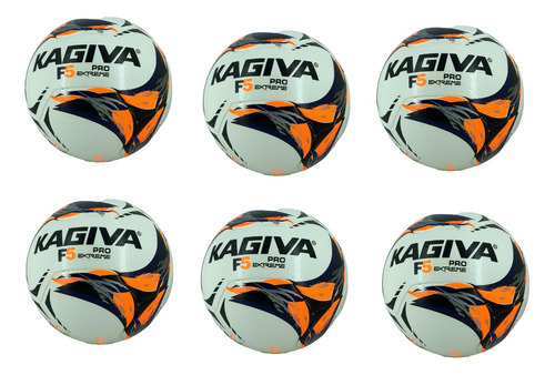 Kit Com 6 Bolas Futsal Kagiva Extreme Pro - Profissional